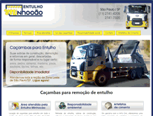 Tablet Screenshot of entulhominhocao.com.br